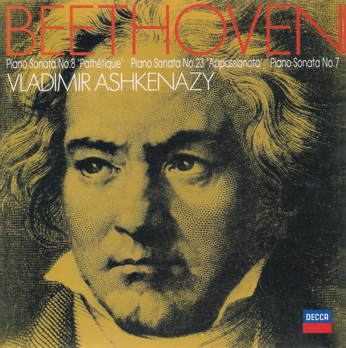 ベートーヴェン　ピアノ・ソナタ第7番、8番「悲愴」、23番「熱情」　ヴラディーミル・アシュケナージ(1972-1973年)