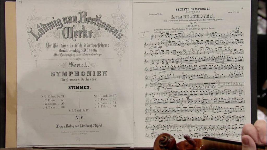 ブライトコプフ版の交響曲第6番「田園」を使うウィーンフィルの奏者 (c) C Major