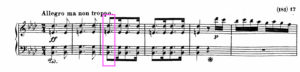 ベートーヴェンのピアノ・ソナタ第23番「熱情」の第3楽章(ブライトコプフ版)