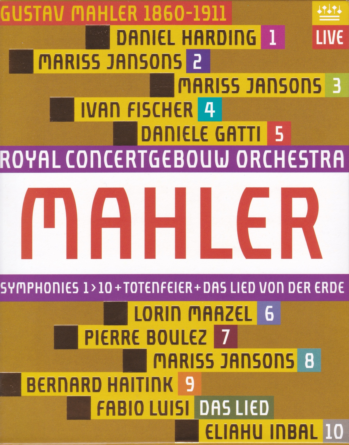 マーラー交響曲全集(Blu-ray)　ロイヤル・コンセルトヘボウ管弦楽団(2009-2011年)